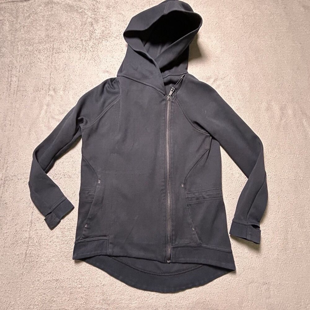 Nike Moto Tech Fleece Hoodie Womens S Black Asymmetrical Zip Athleisure Gorpcore
